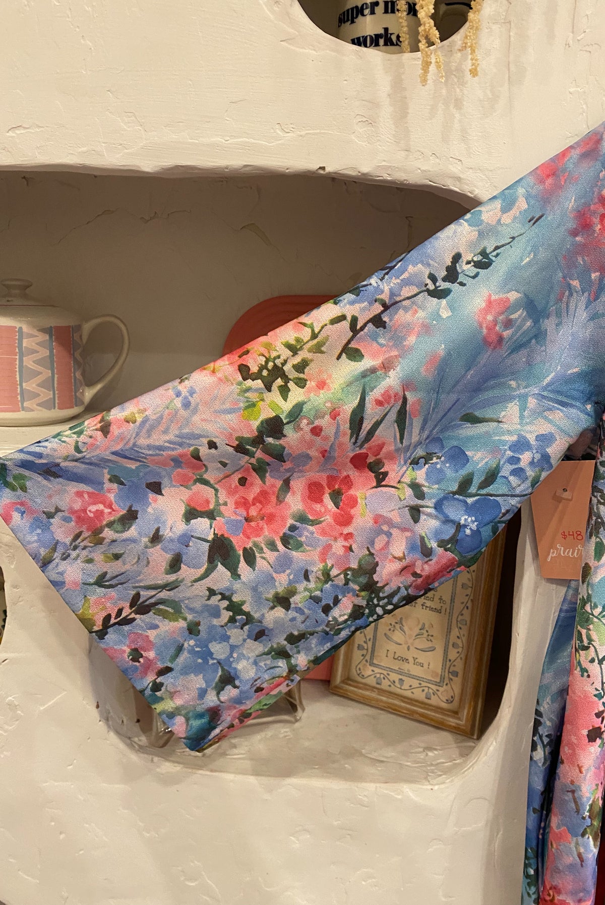 70s Floral Watercolour Hostess Dress