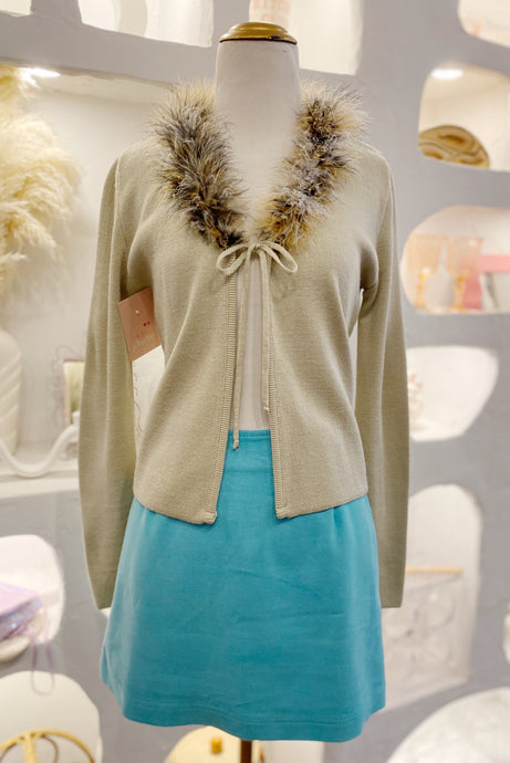 Fur Trim Cardi