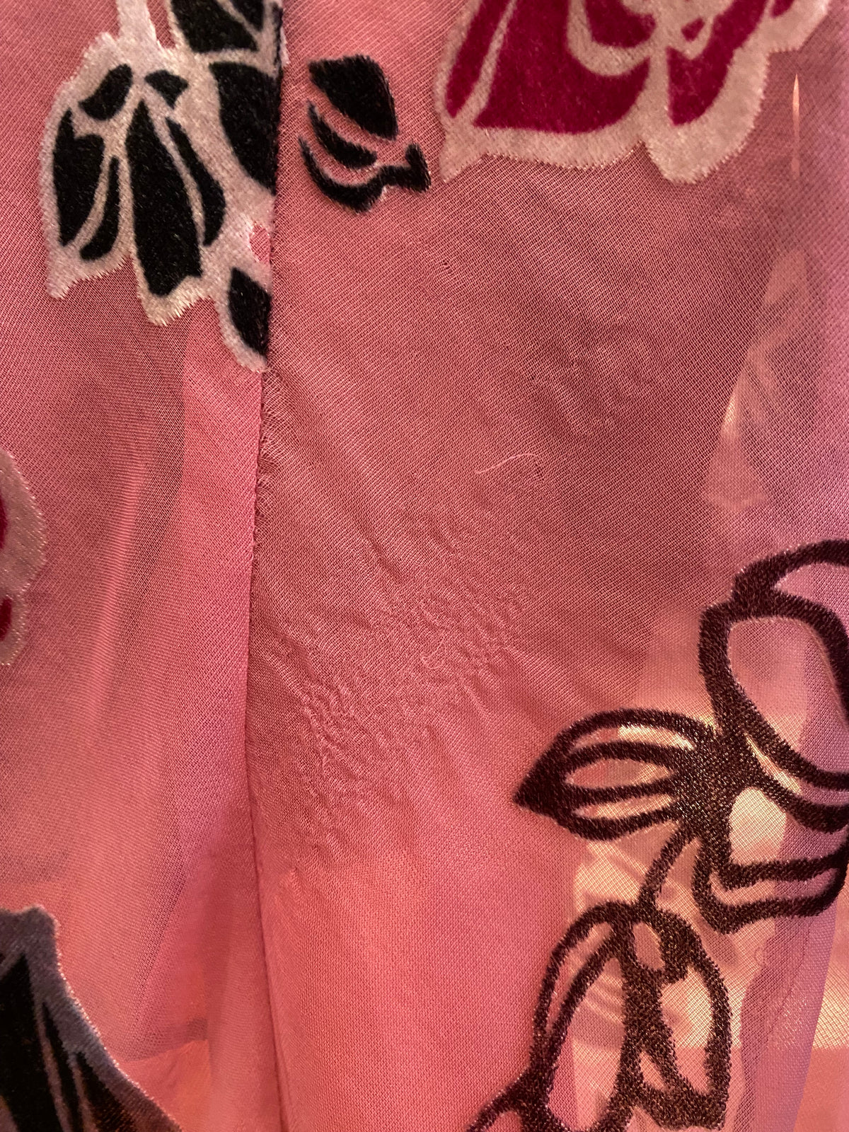 Y2K Mesh & Velvet Floral Blouse