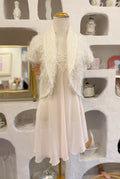 White Fuzzy Eyelash Knit Shrug