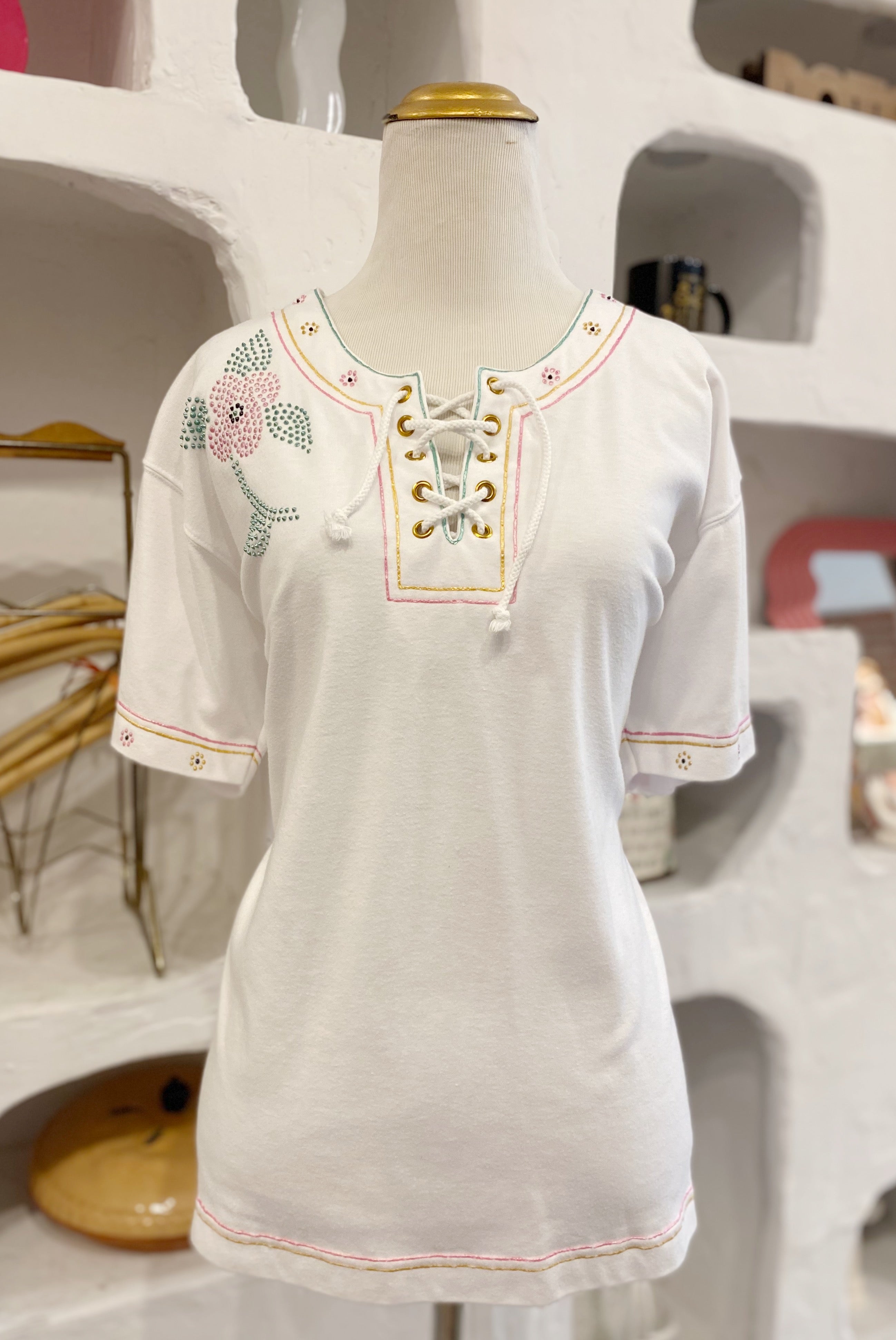 Retro Lace Up Tee