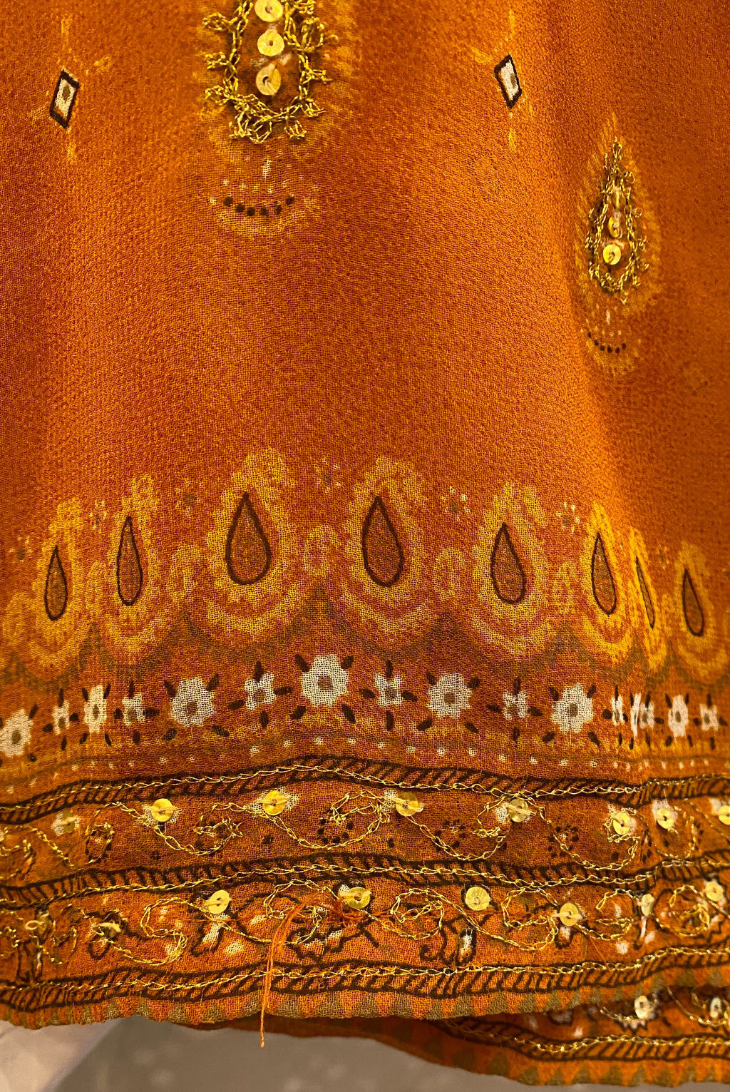 90s Sari Mesh Wrap Skirt