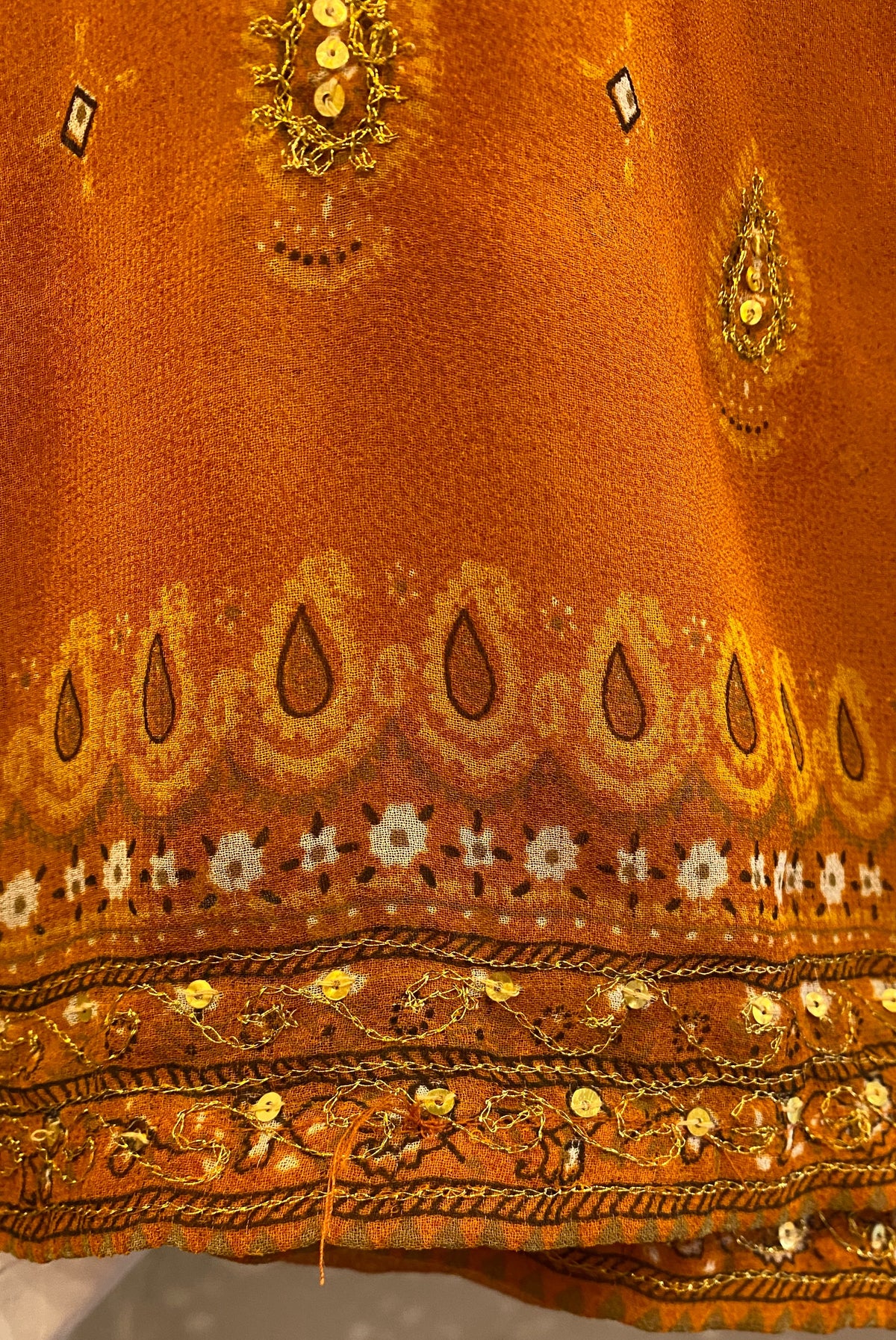 90s Sari Mesh Wrap Skirt