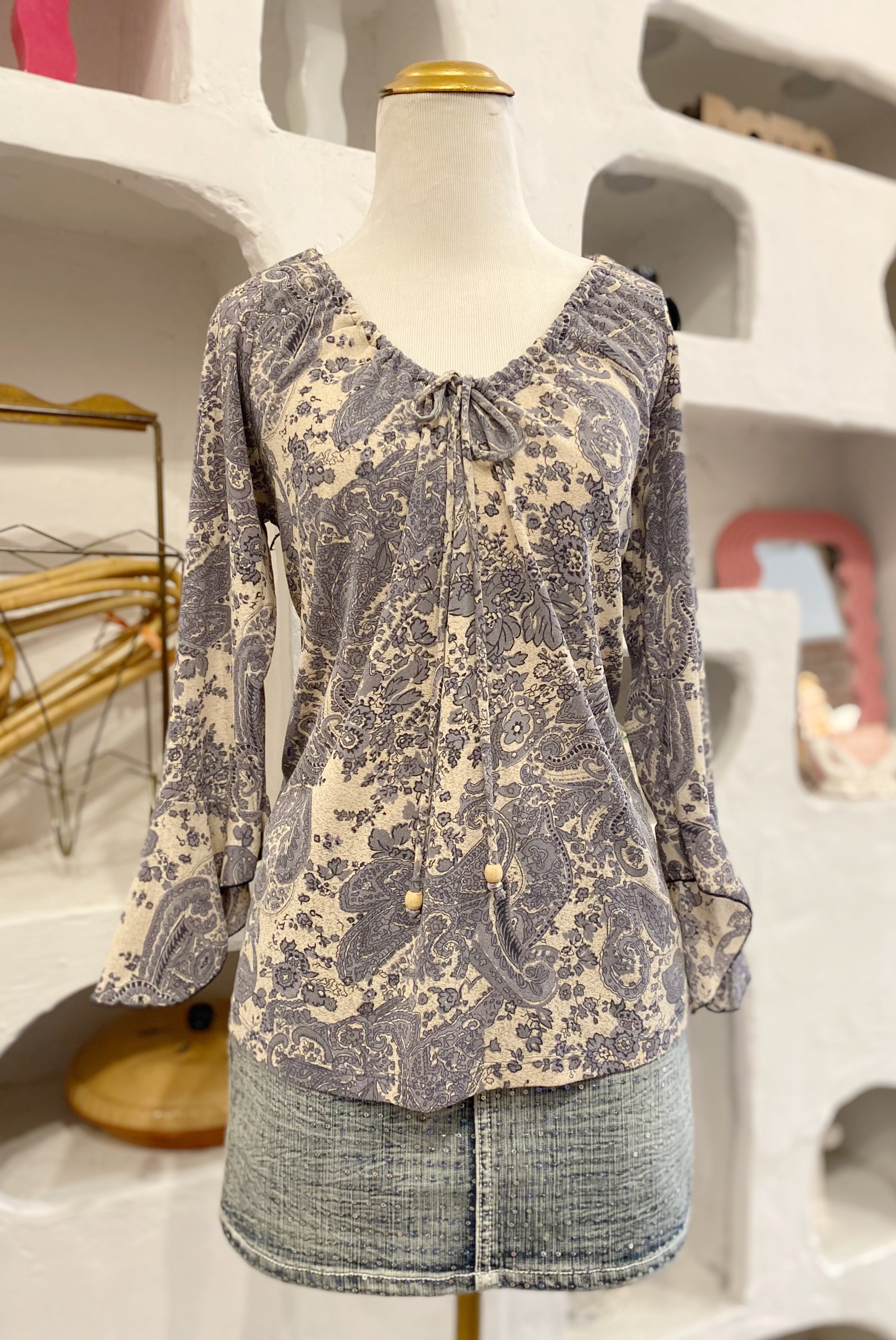 Y2K Paisley Top