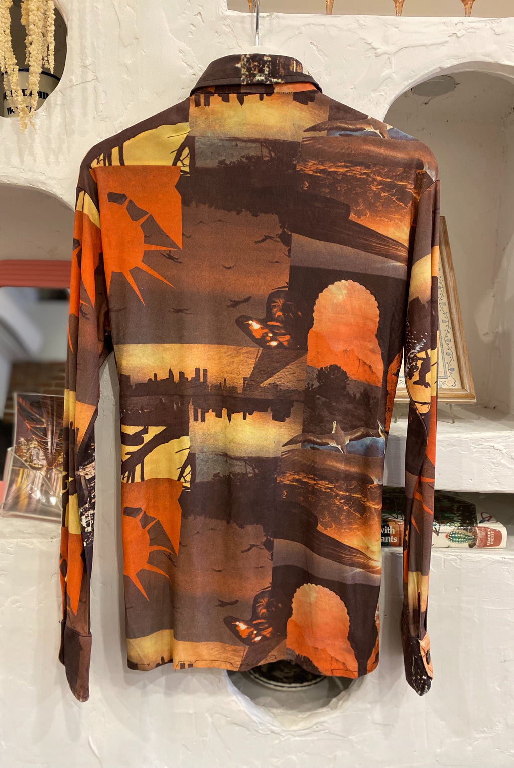 70s NYC Collage Button Up Shirt