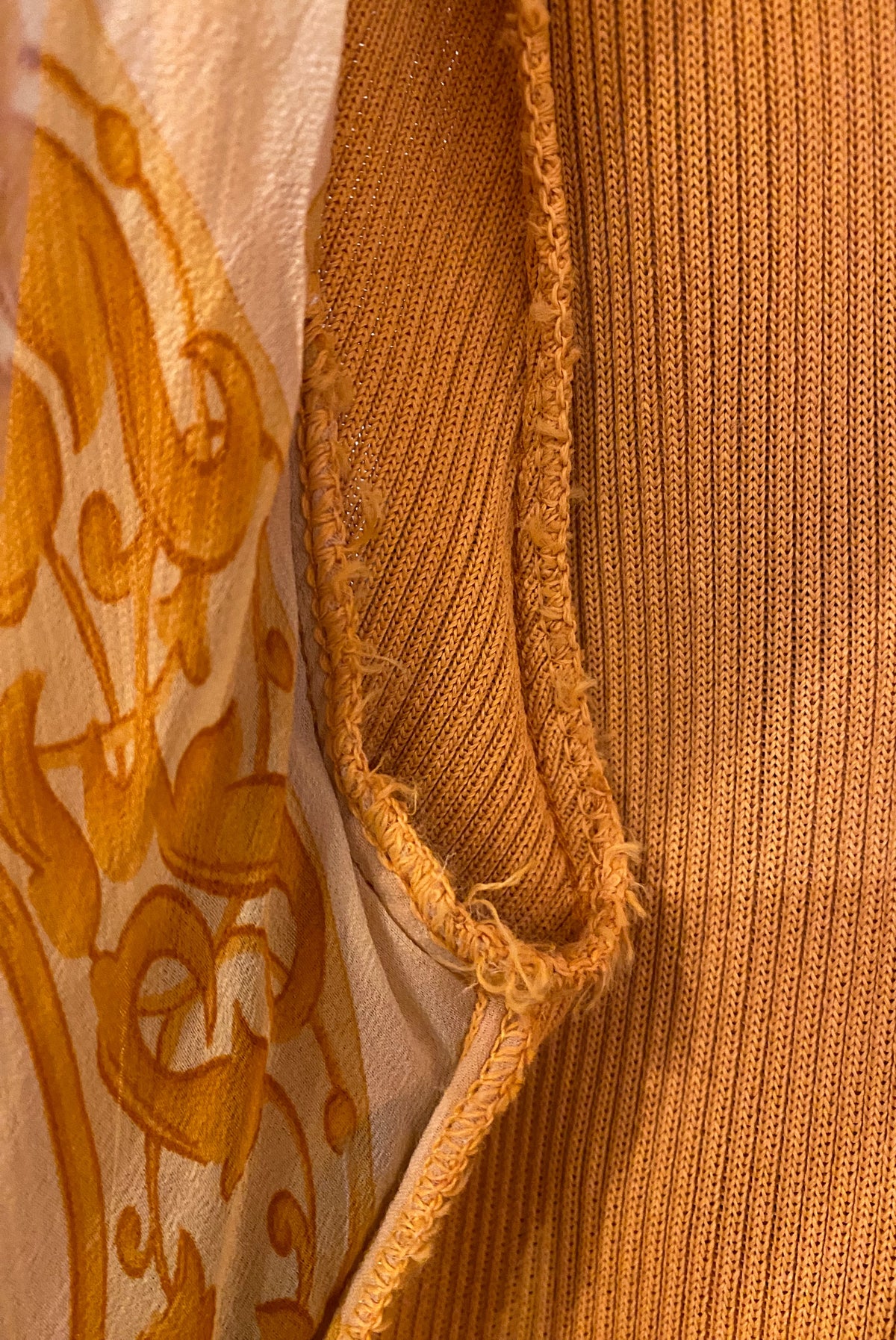 Celine Paris Mustard Mesh Cardigan