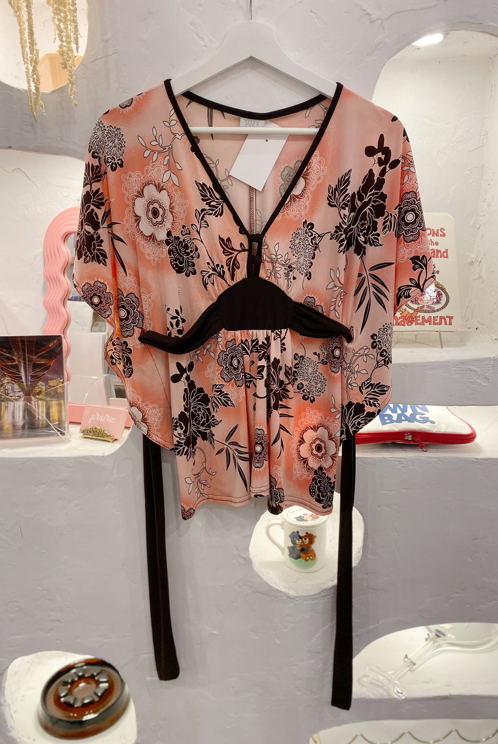 Y2K Floral Kimono Style Top