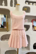 Retro Light Pink Knit Tank Top