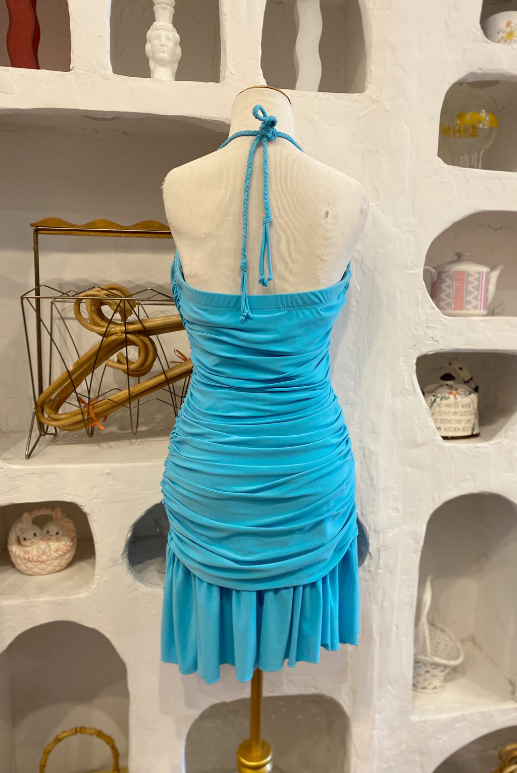 Ruched Halter Dress
