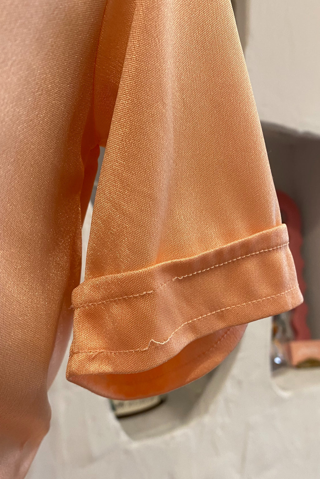 Peach Button Up