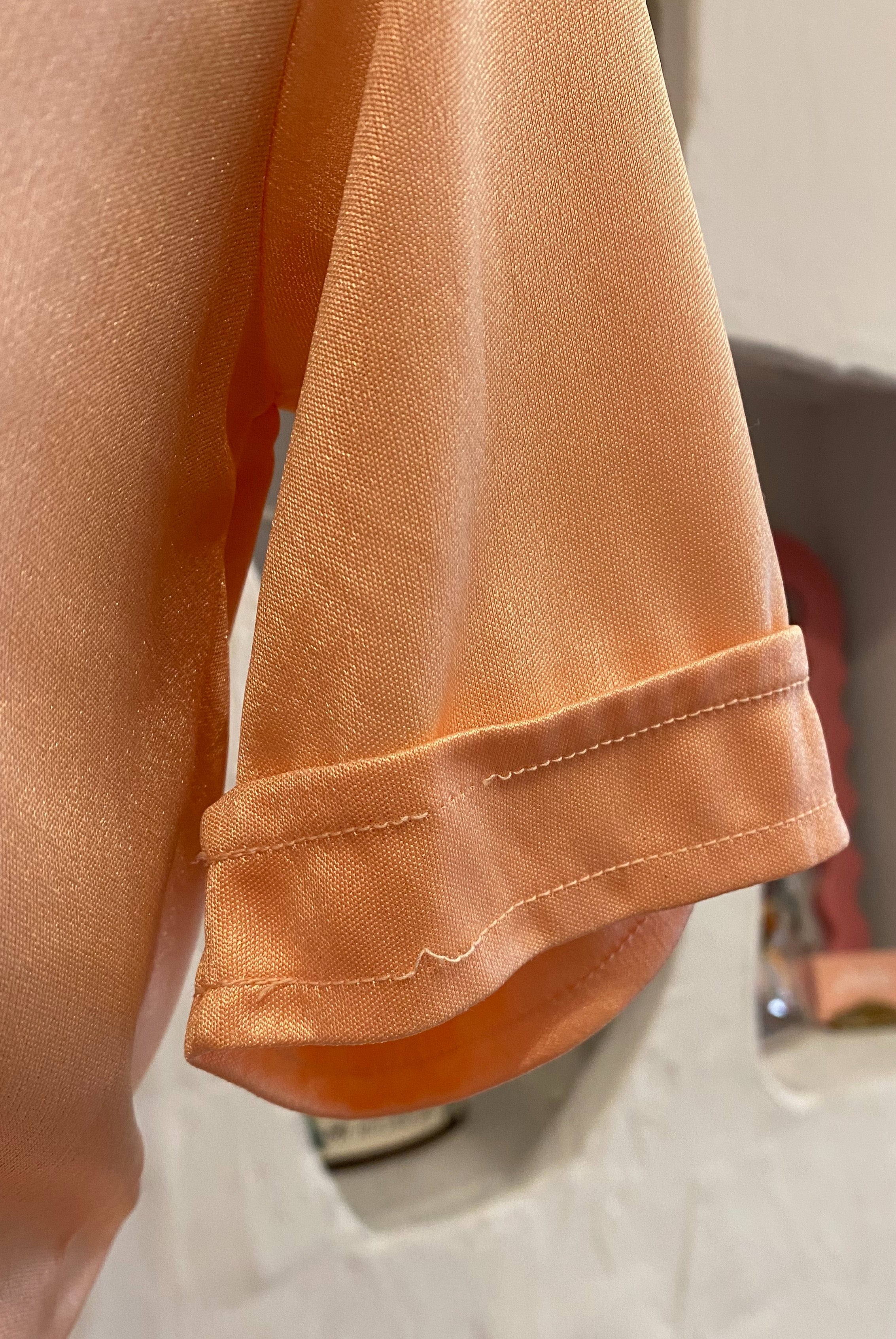 Peach Button Up