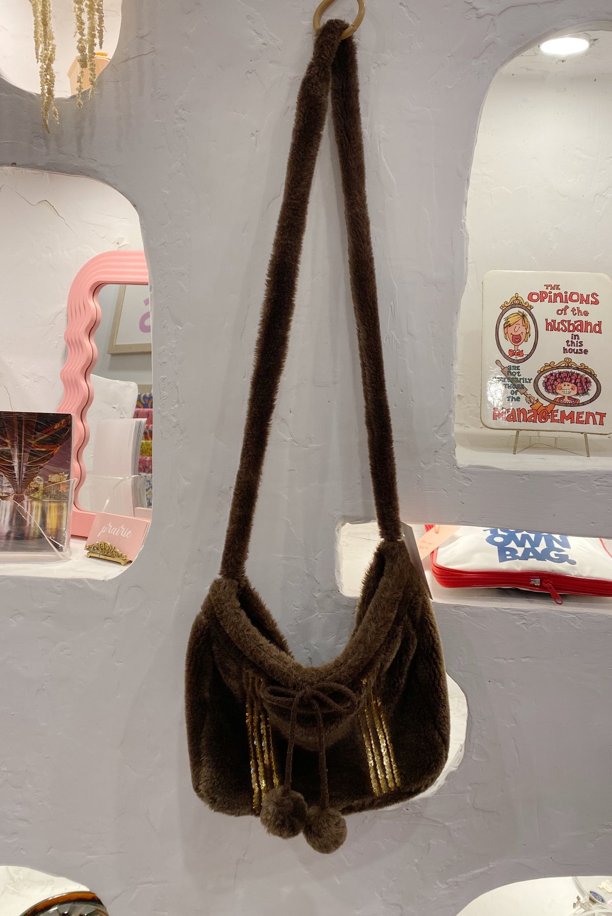 Faux Fur Y2K Crossbody Bag