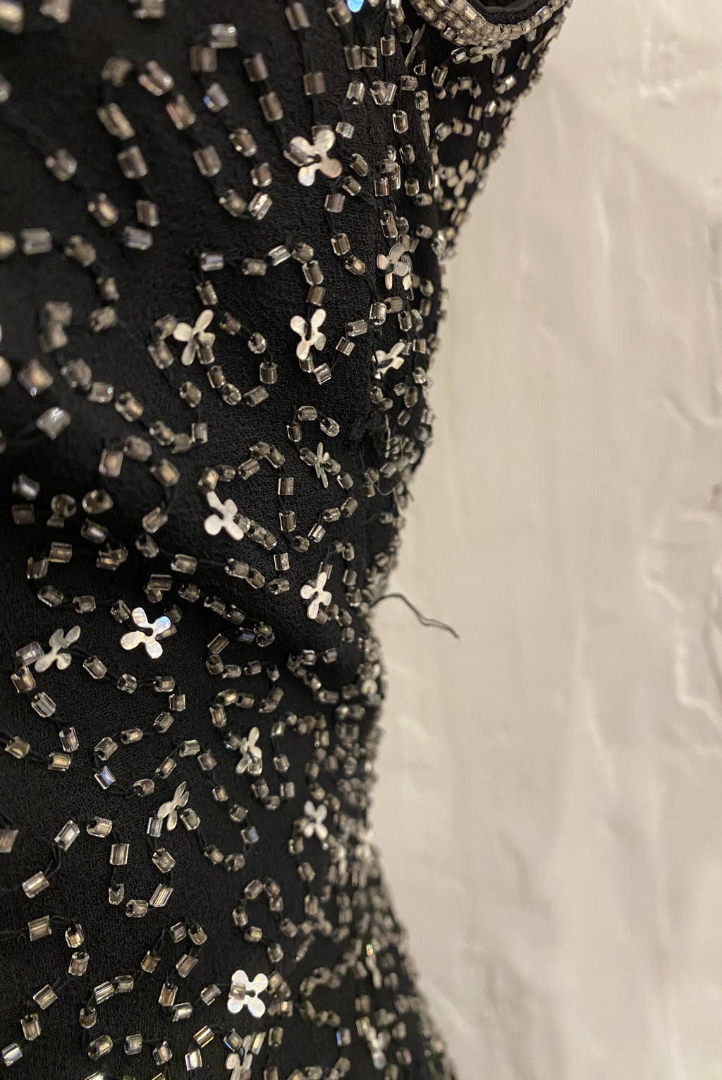 Black Sequin & Beaded Tank