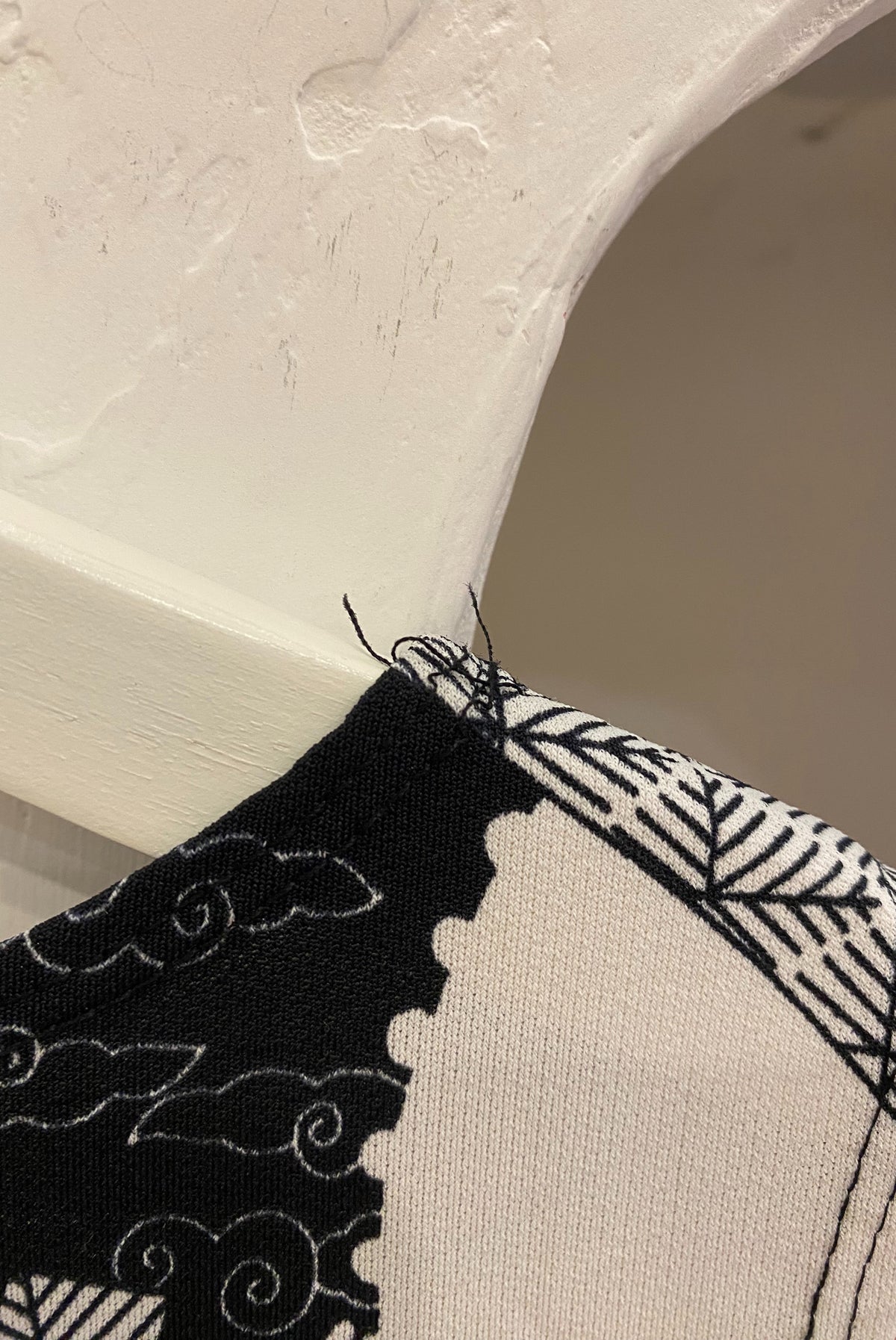 Y2K Black & White Pattern Tank Top