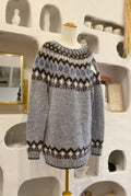 Blue Nordic Wool Pullover Sweater