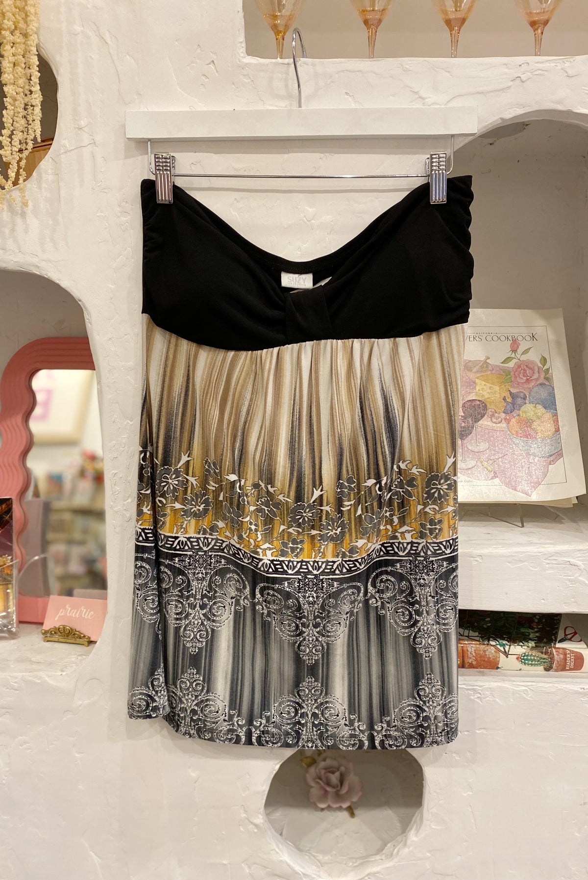 Y2K Strapless Babydoll Top
