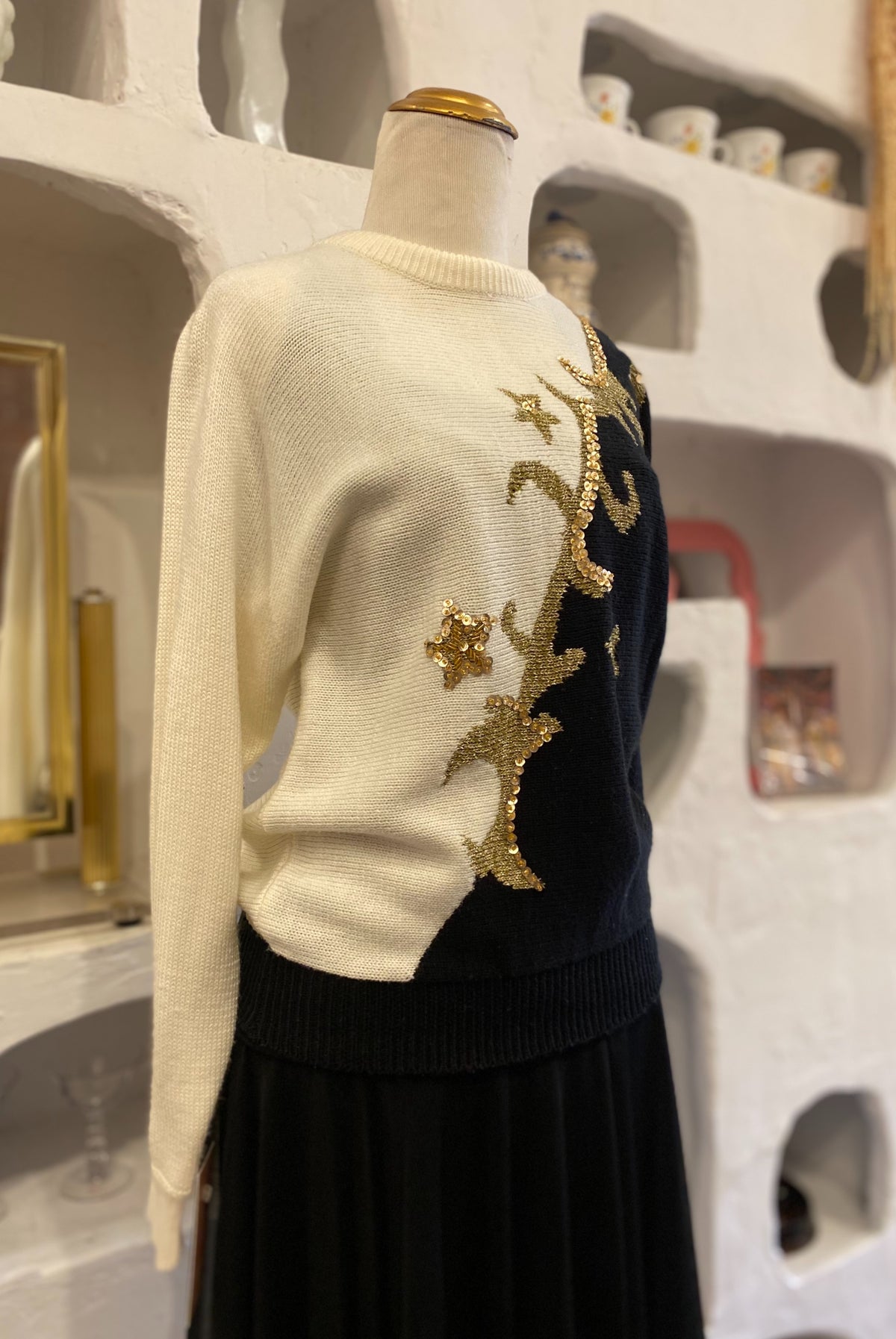 Retro Celestial Colour Block Sweater