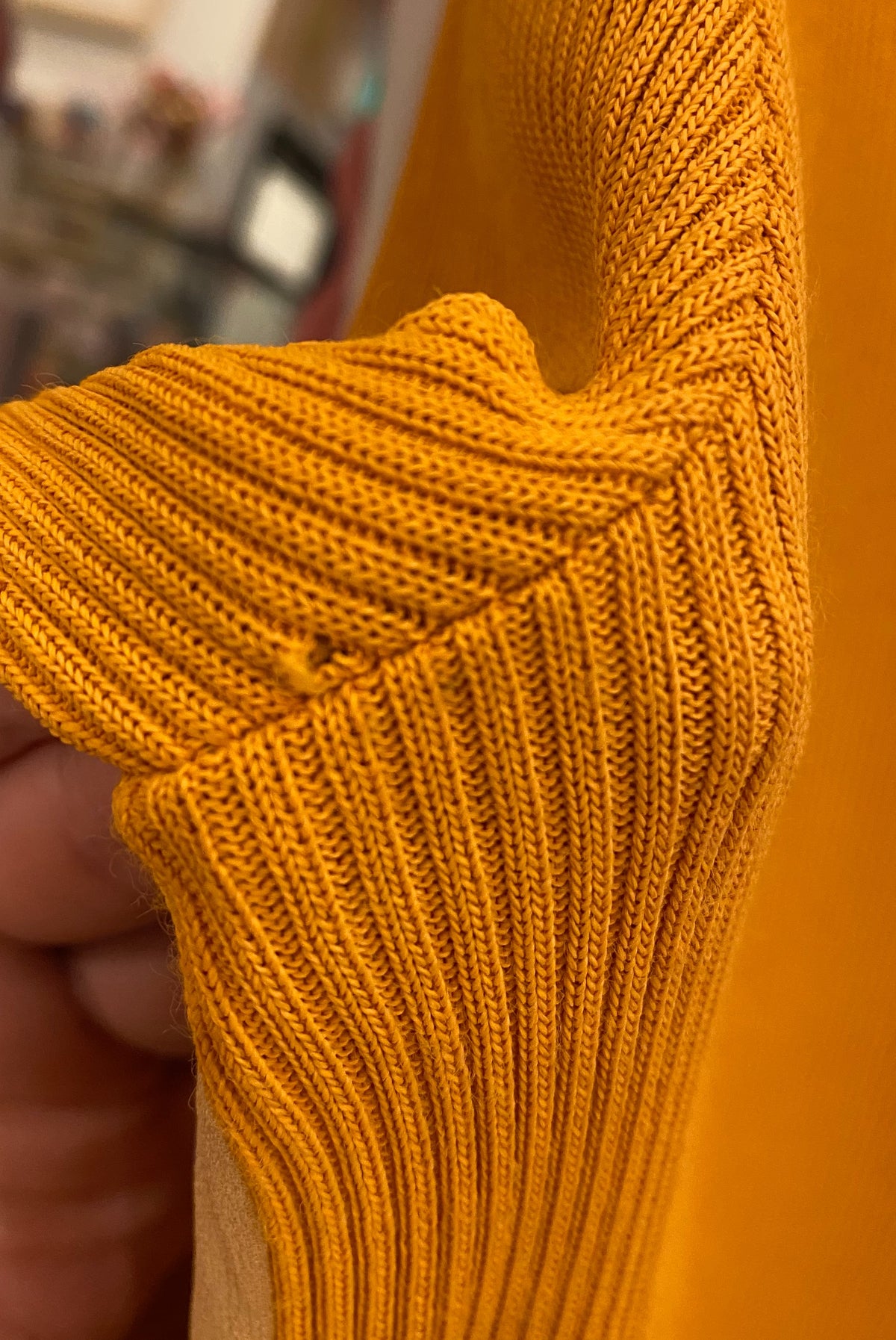 Celine Paris Mustard Mesh Cardigan
