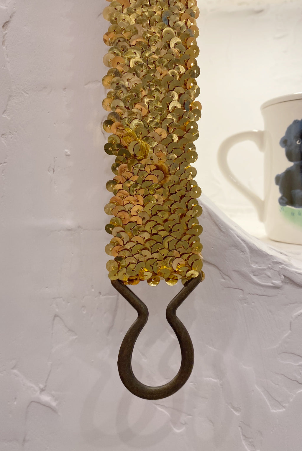 Stretchy Gold Sequin Belt