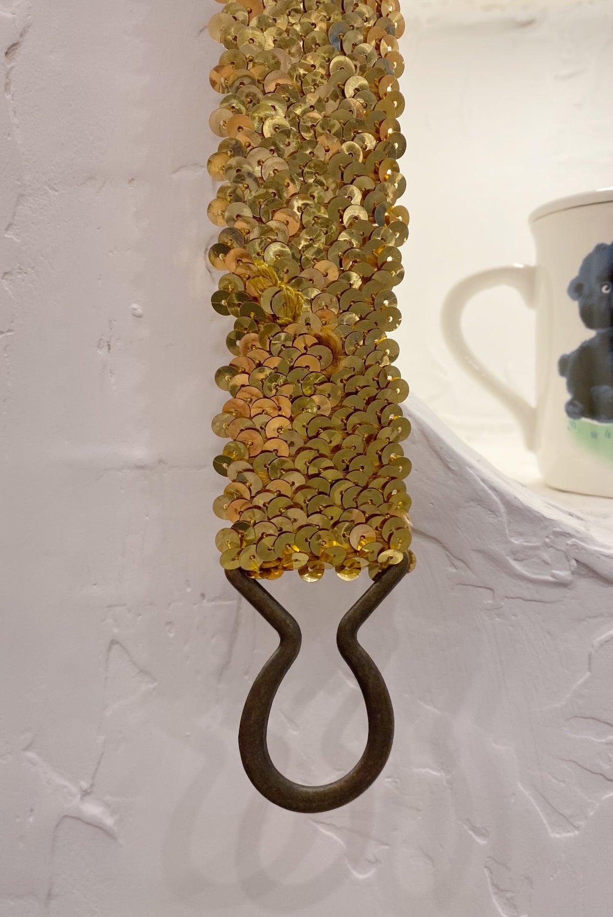 Stretchy Gold Sequin Belt
