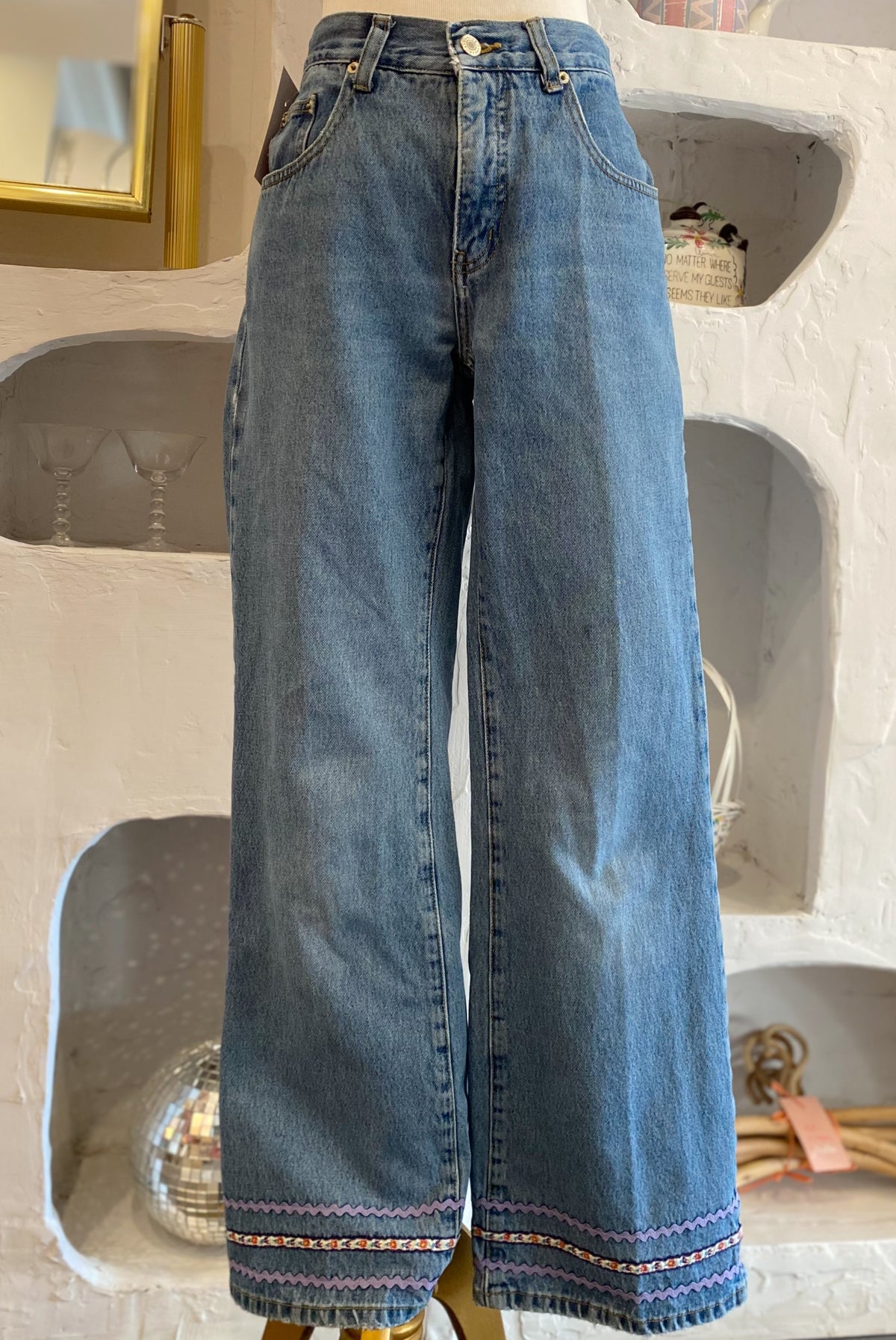 90s Embellished Straight Leg Jeans