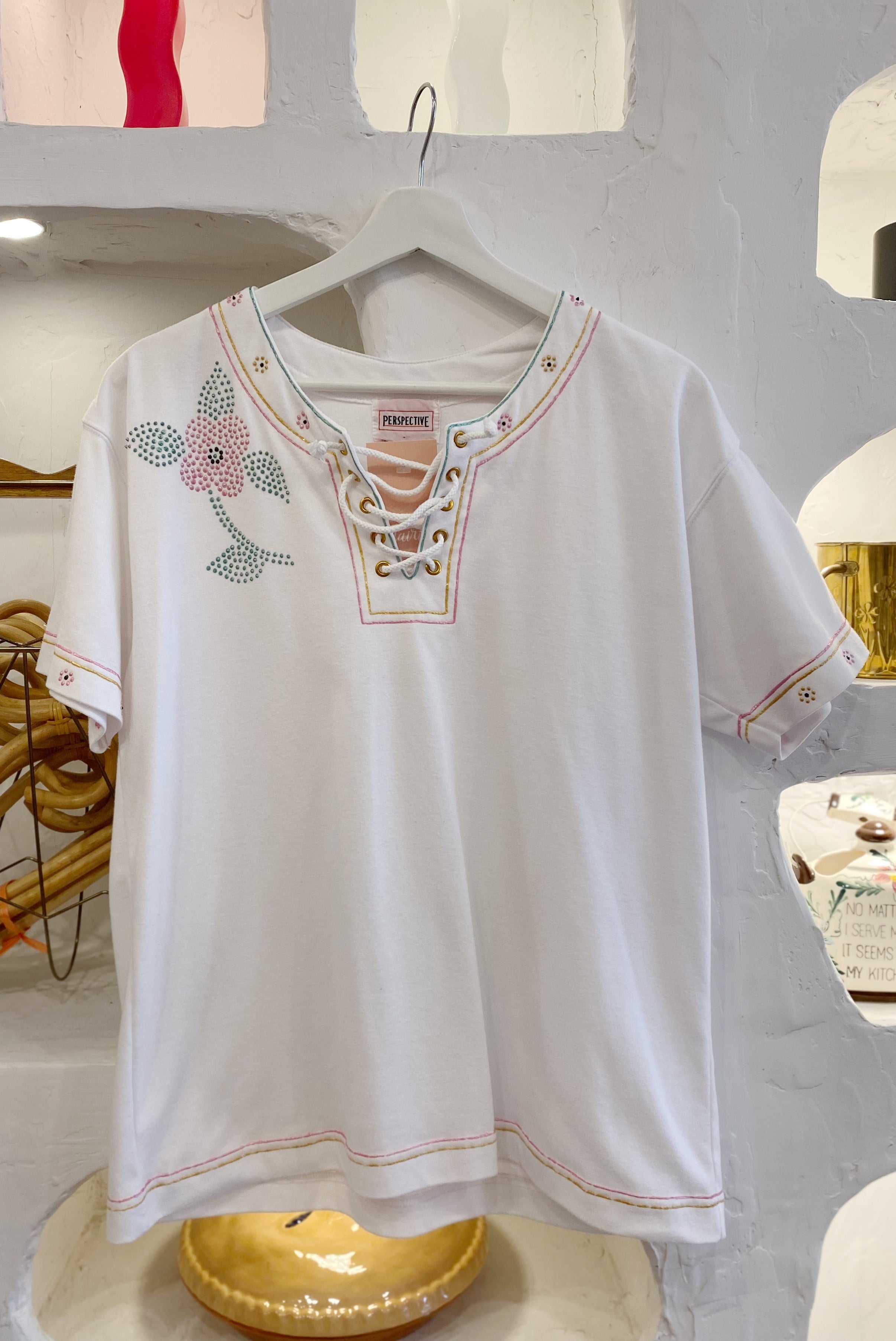 Retro Lace Up Tee