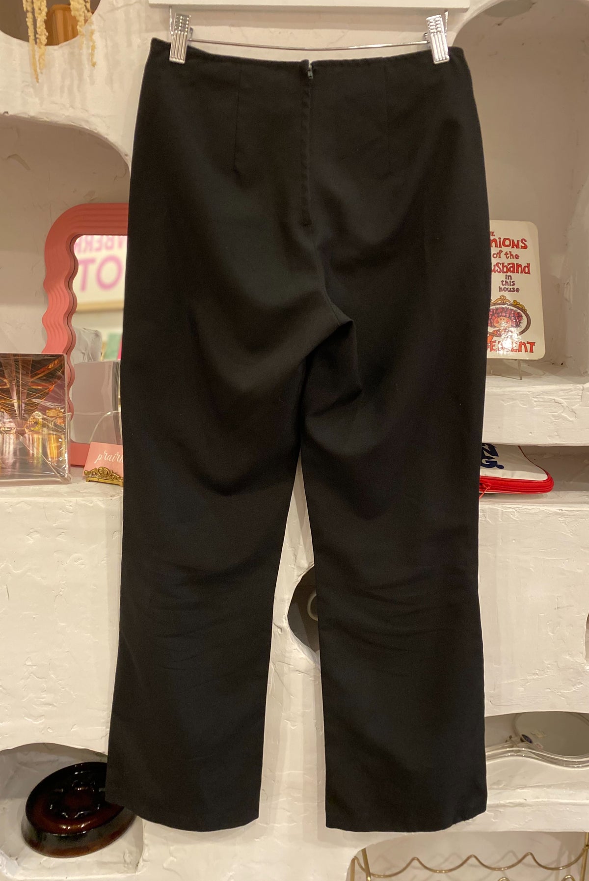 Y2K Black Pants with Waist Ties