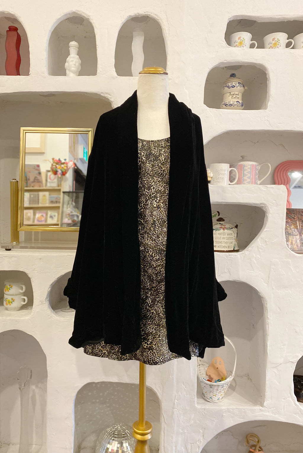 Silk Blend Velvet Open Jacket