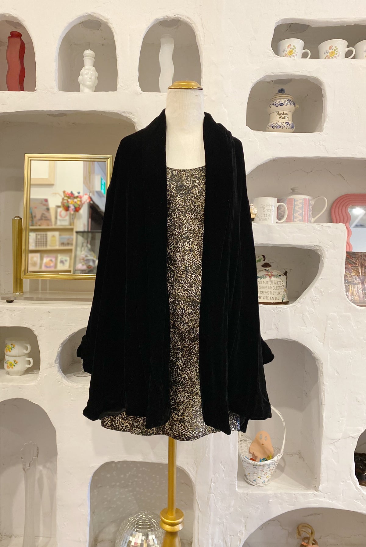 Silk Blend Velvet Open Jacket