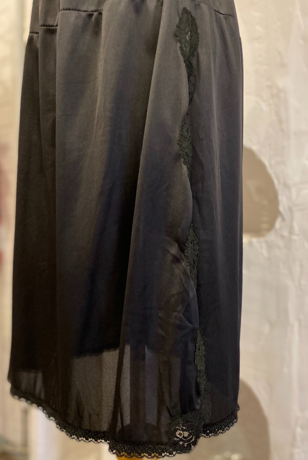 Black Slip Skirt with High Slit
