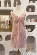 Dusty Rose Jacquard Satin Dress