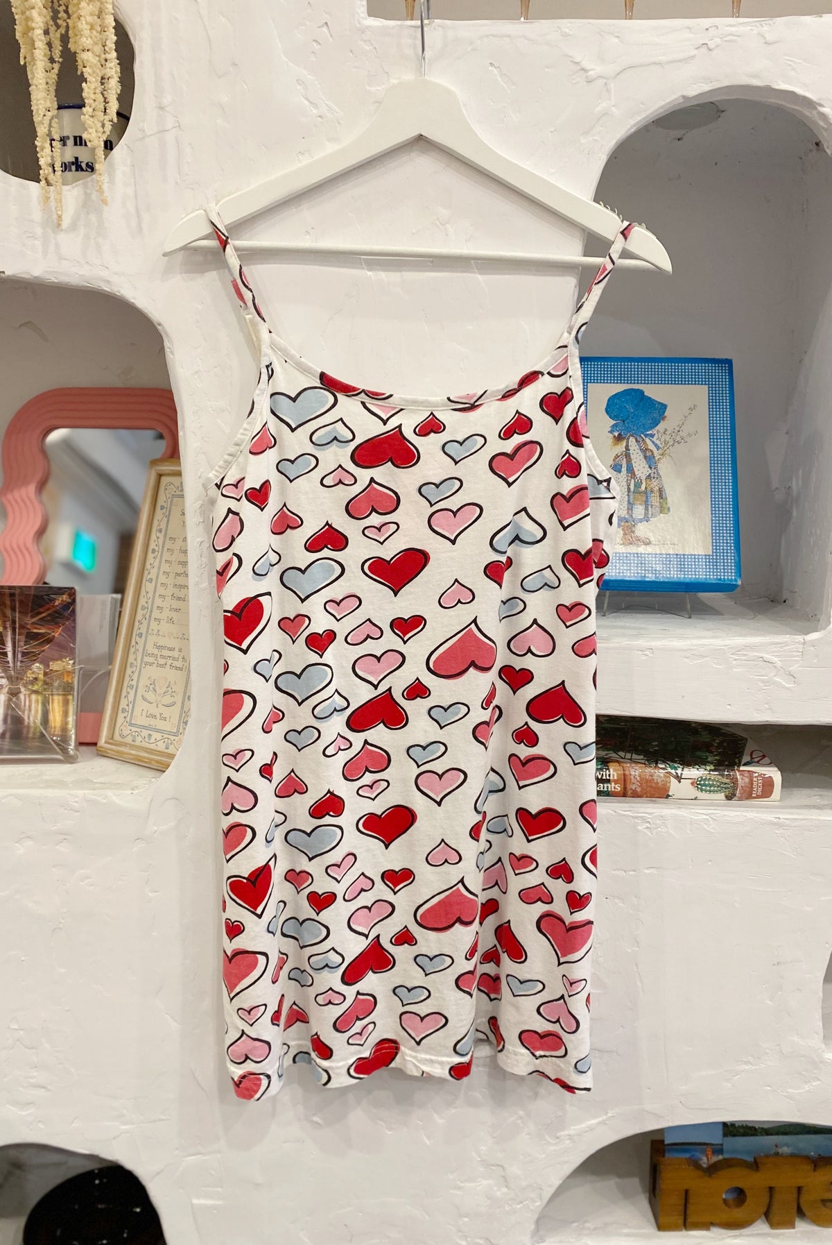 Heart Print Cotton PJ Dress