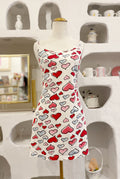 Heart Print Cotton PJ Dress