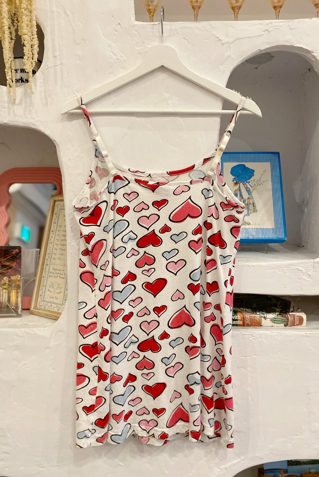 Heart Print Cotton PJ Dress