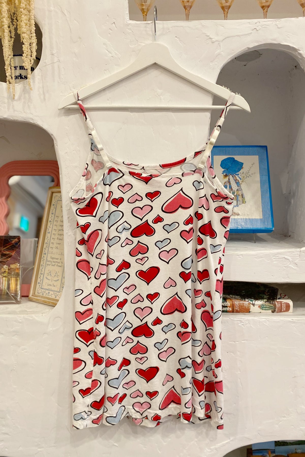 Heart Print Cotton PJ Dress