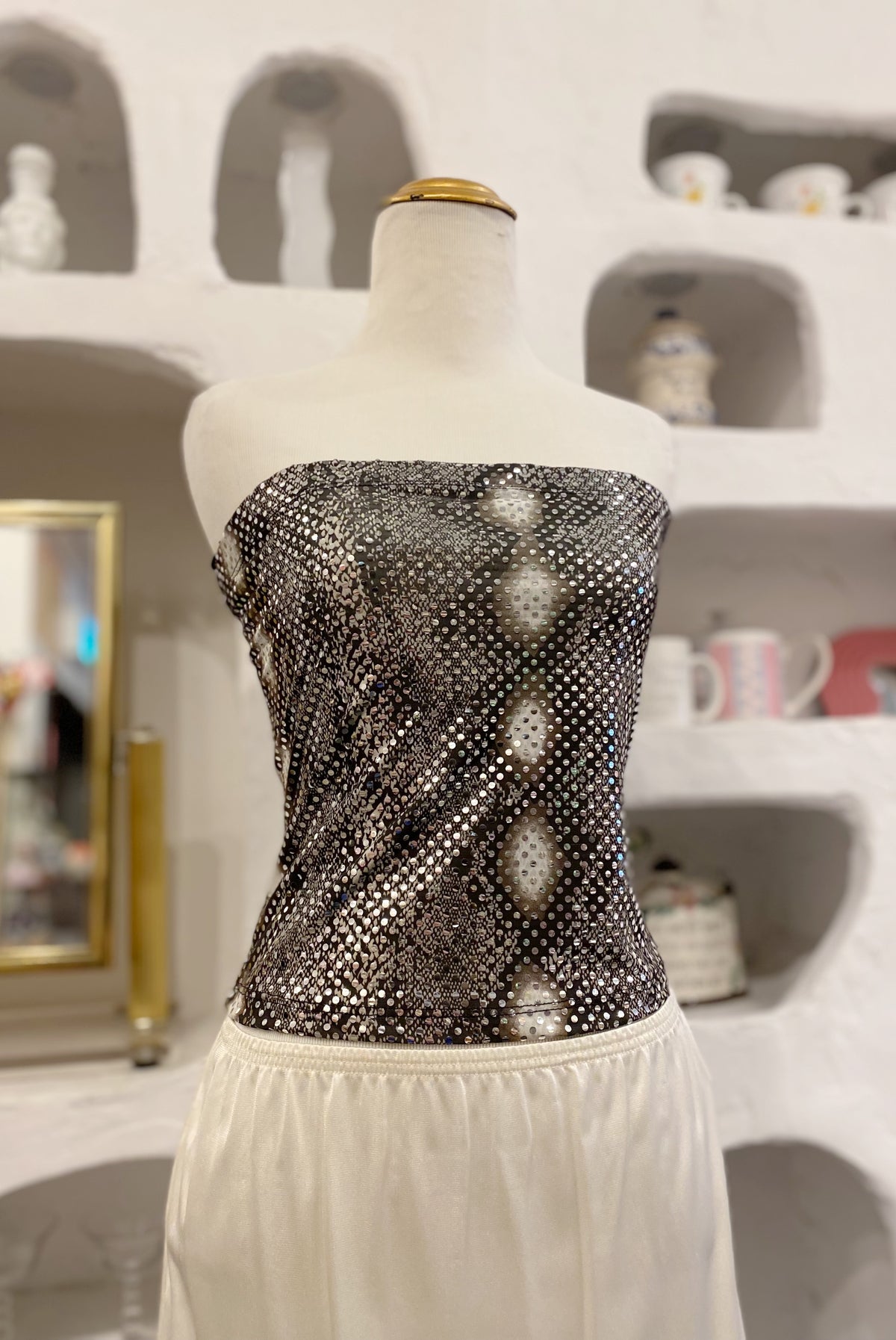 Snake Print Disco Tube Top