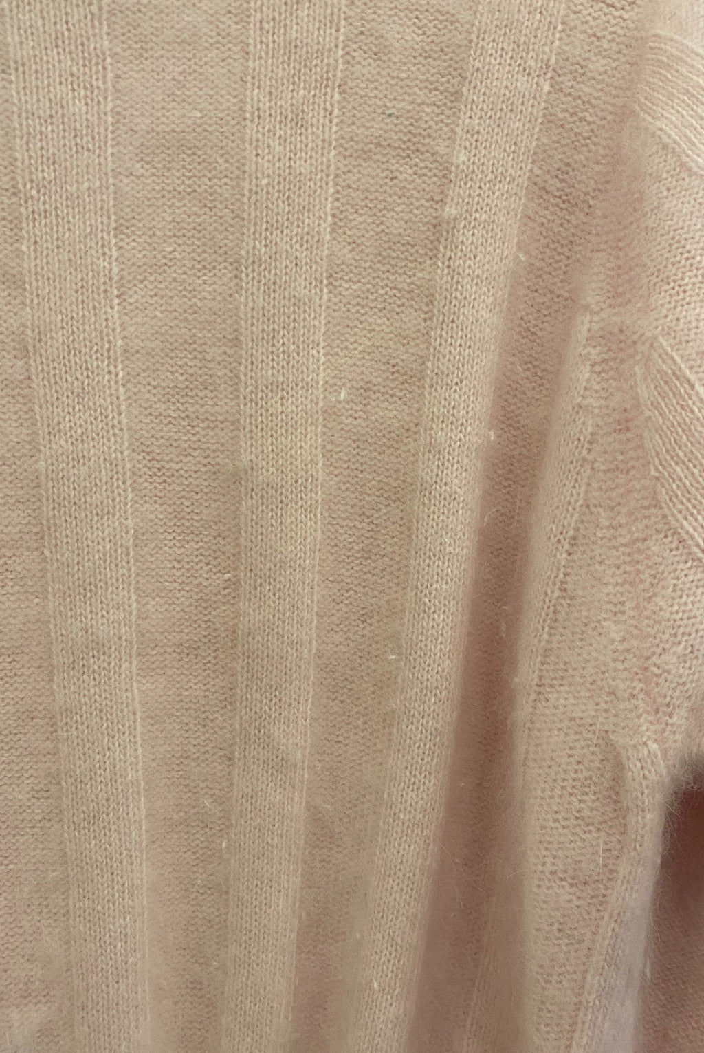 Light Pink Beaded Angora Cardigan