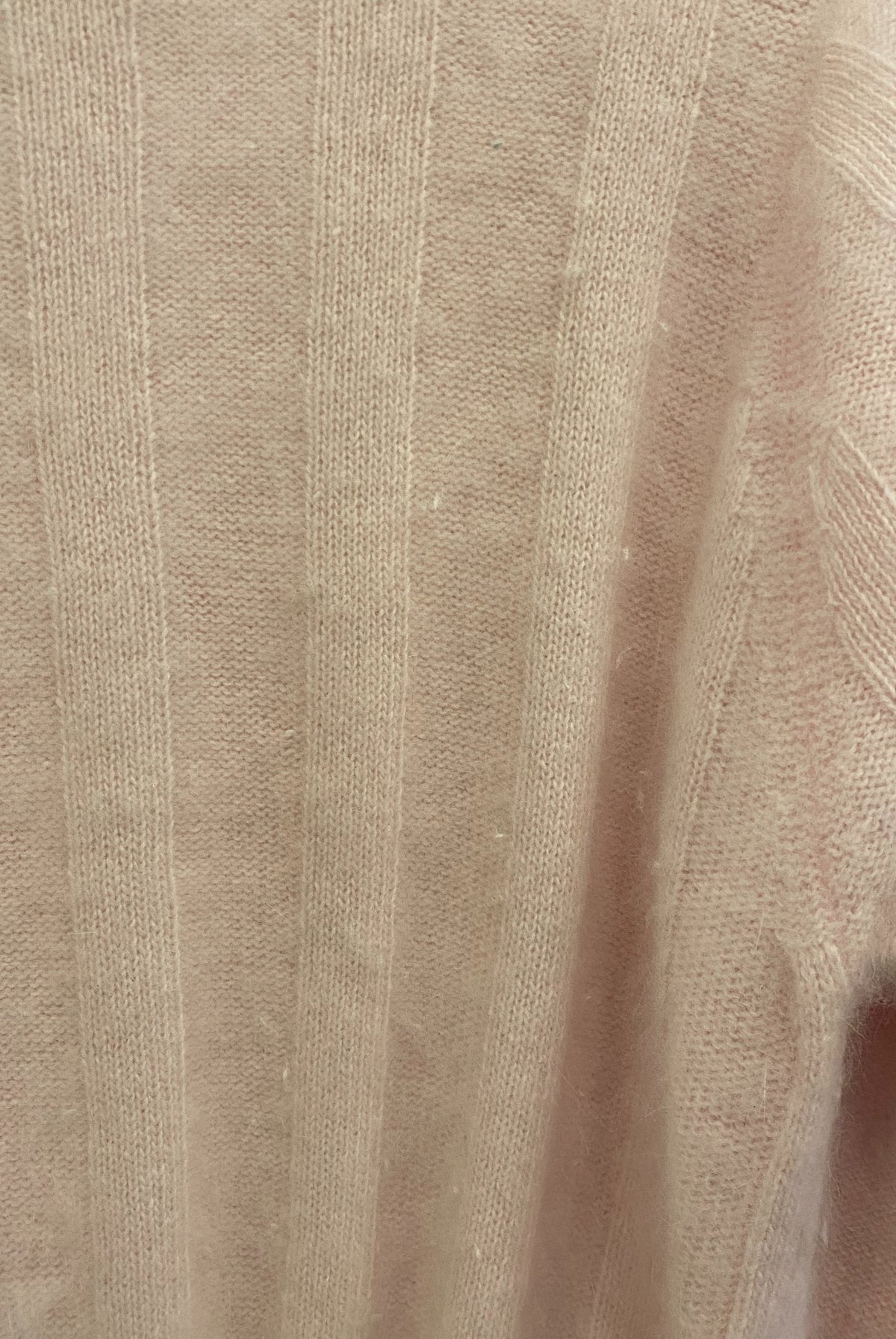 Light Pink Beaded Angora Cardigan