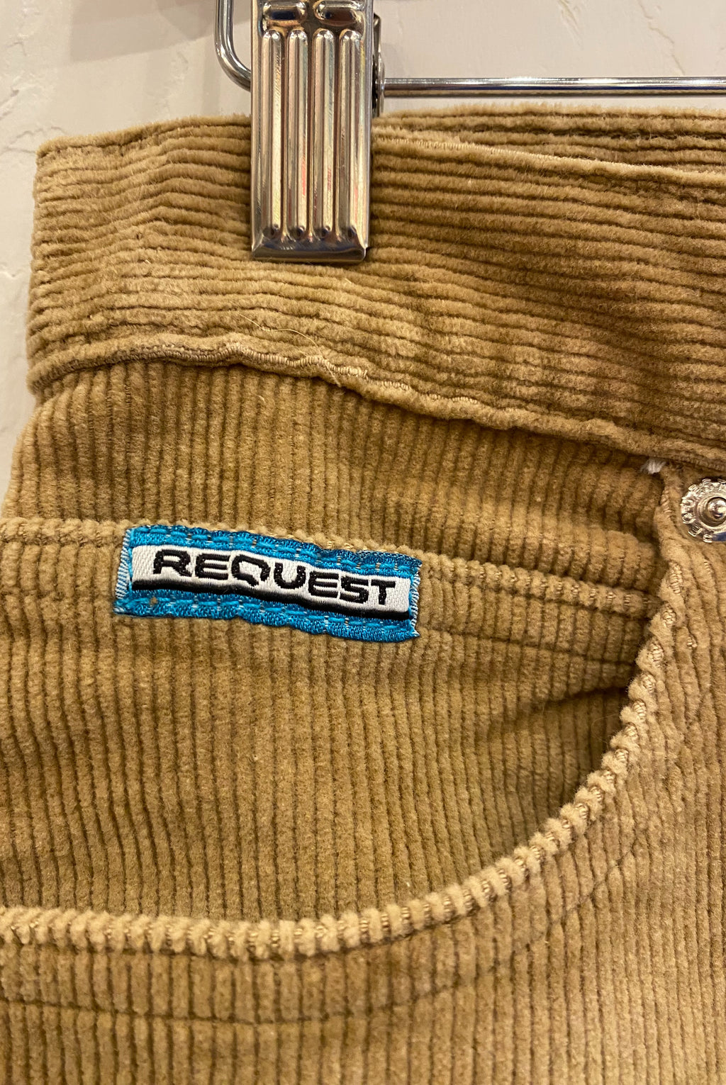 Long Corduroy Skirt with Front Slit