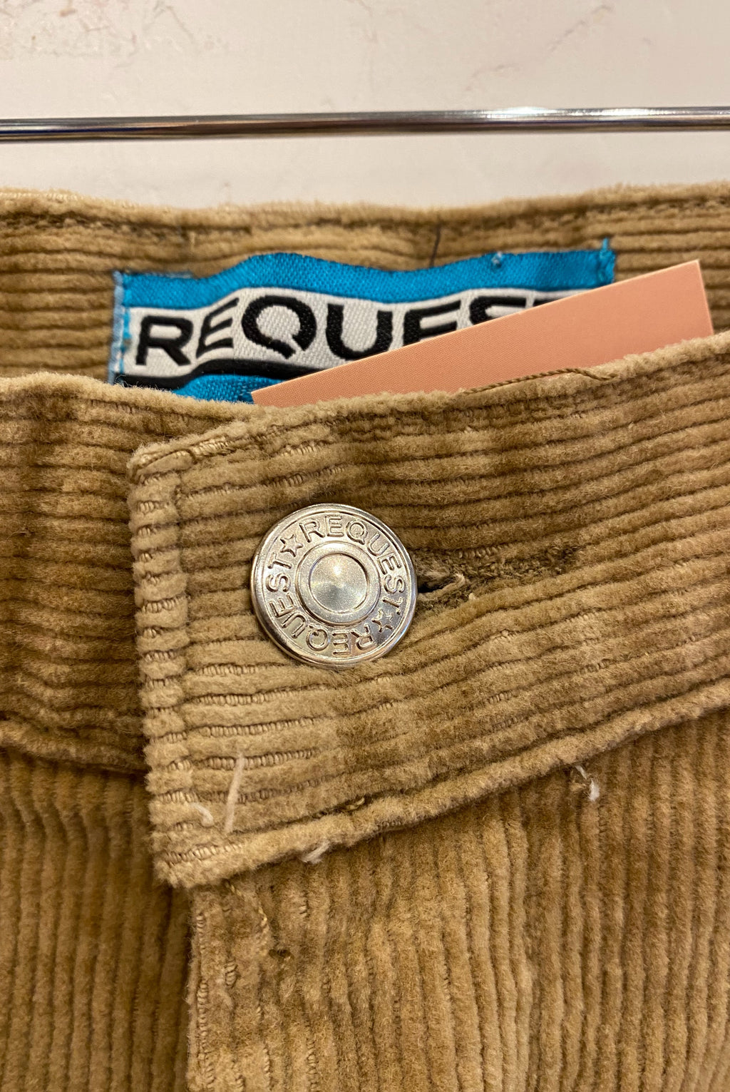 Long Corduroy Skirt with Front Slit