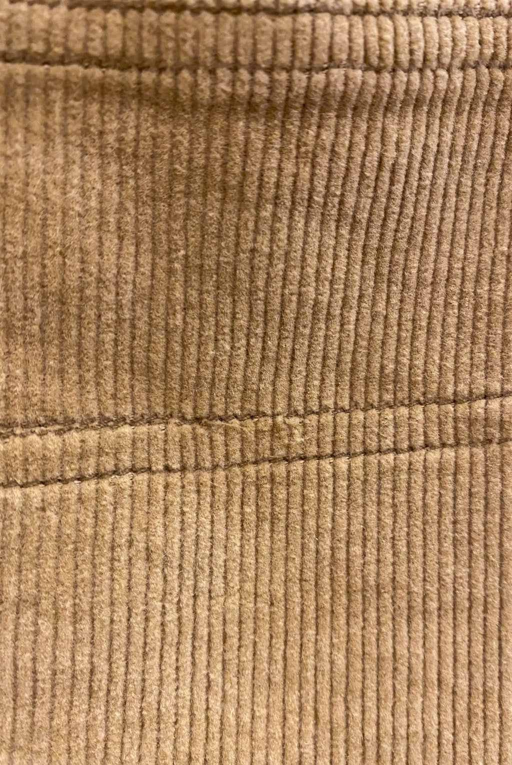 Long Corduroy Skirt with Front Slit