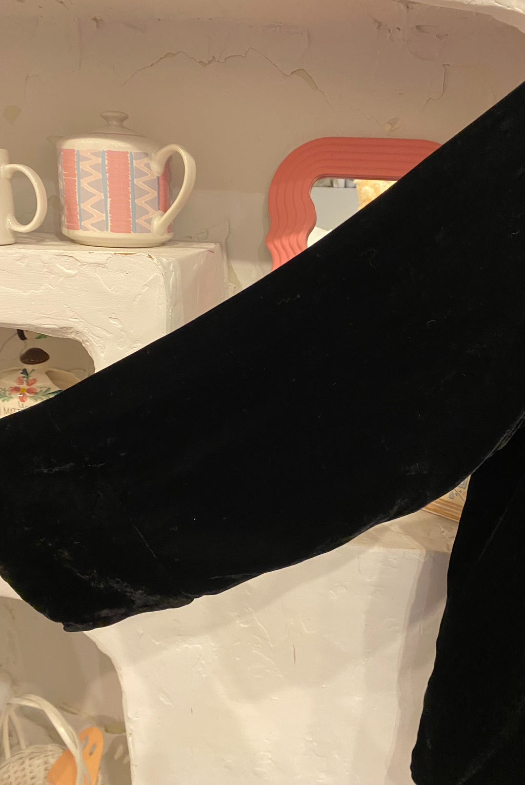Silk Blend Velvet Open Jacket