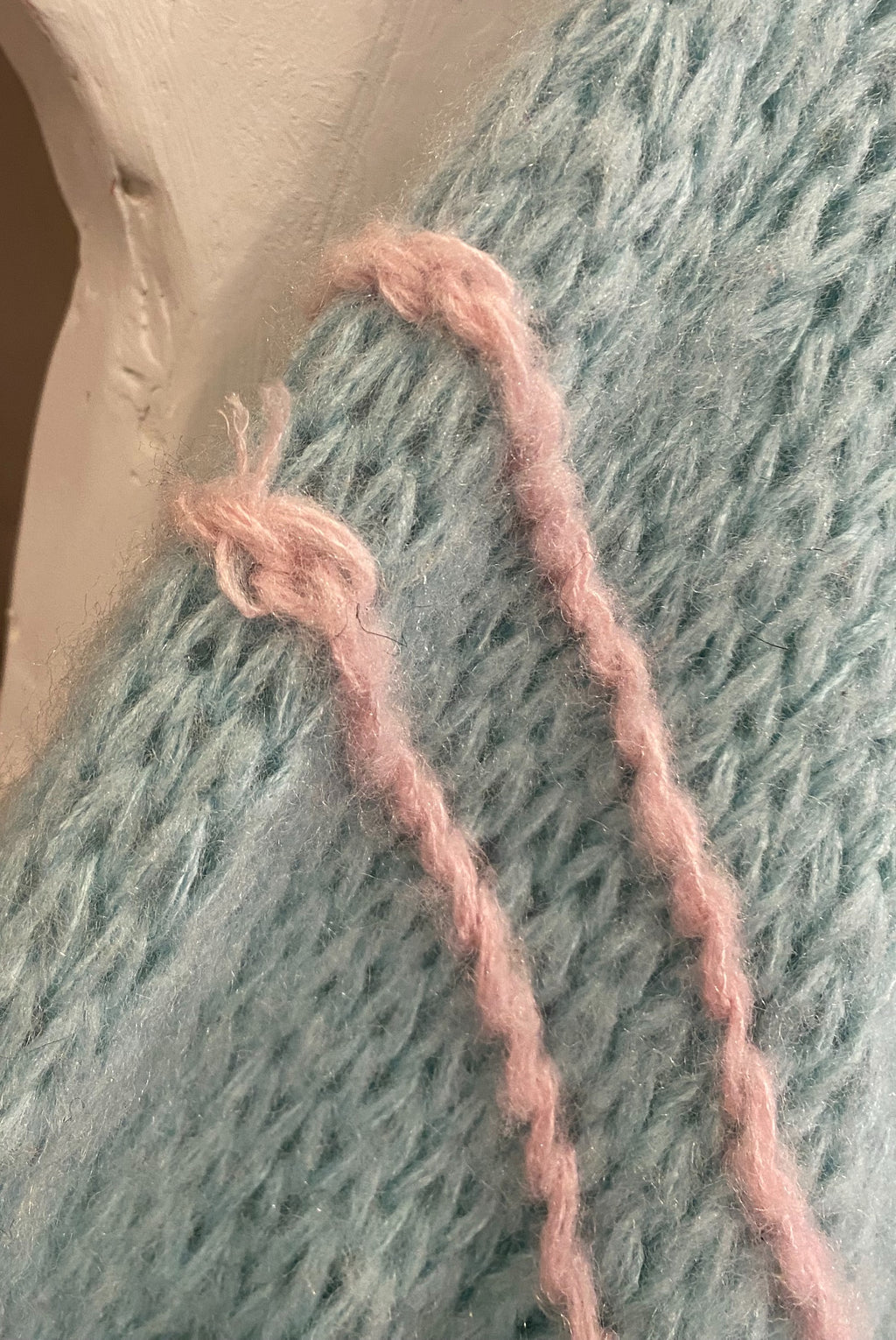 Turquoise & Pink Knit Pullover