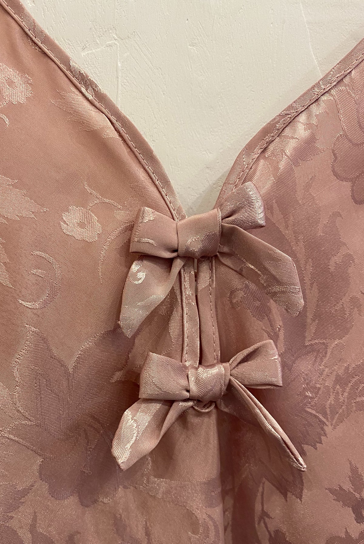 Dusty Rose Jacquard Satin Dress