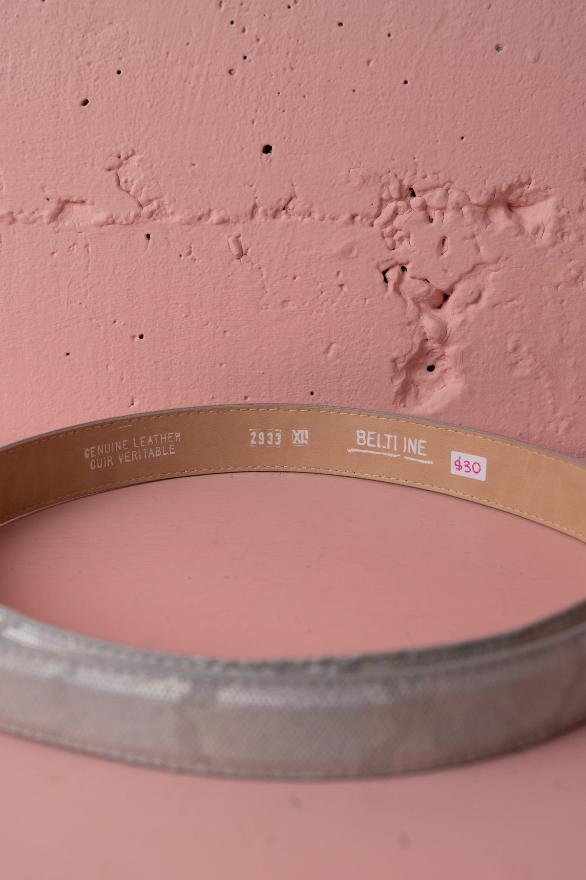 Silver Holographic Reptile Leather Belt
